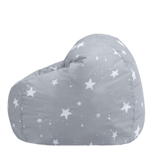Pouf Fauteuil Poire Enfant Étoile Gris Clair, Chambre, Salon, Jardin, 55 X 53cm