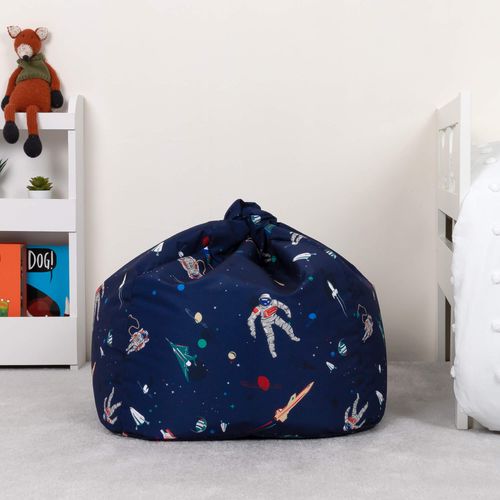 Pouf Fauteuil Poire Enfant Imprimé Galaxie, Chambre, Salon, Jardin, 55 X 53cm