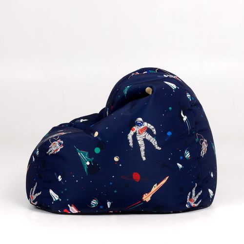 Pouf Fauteuil Poire Enfant Imprimé Galaxie, Chambre, Salon, Jardin, 55 X 53cm