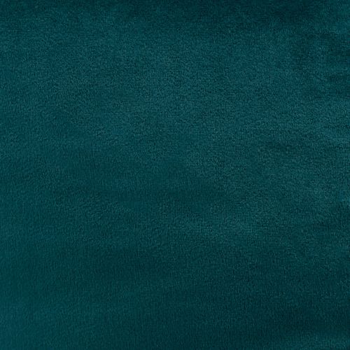 Pouf Fauteuil Sirena Avec Repose-pied Velours Bleu Canard, Salon, 77 X 74cm