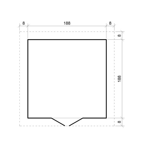 M309 Abri De Jardin En Bois - L204xl204xh200 Cm/3.53 M2