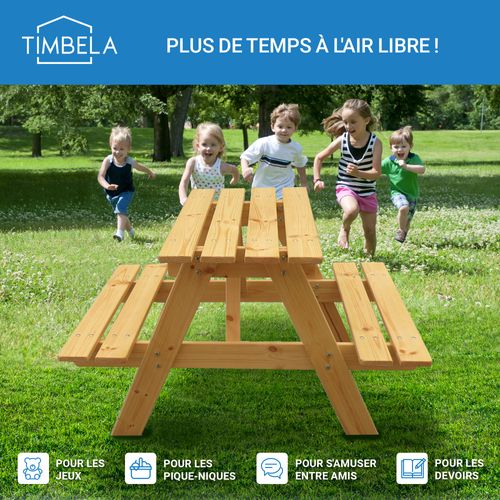 Table Enfant En Bois - M012-1 - 81x60xh50 Cm