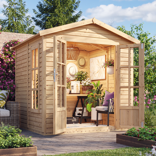 M351fb Cabane En Bois Avec Plancher-l233xp222xh233cm