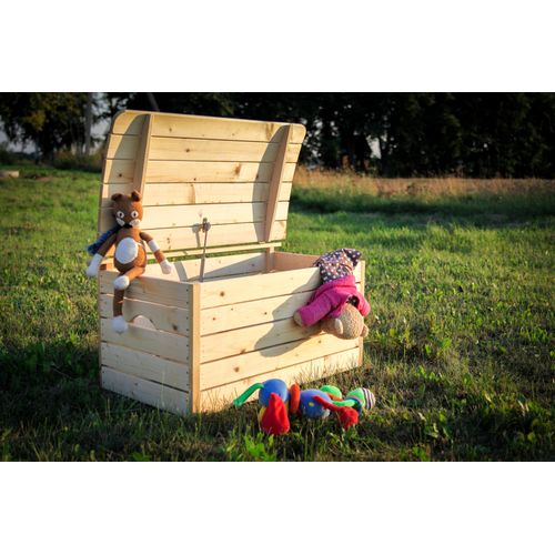 M034-1 Coffre à Jouets En Bois Pour Enfants - 80 X 50 X H47 Cm