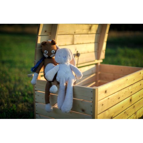 M034-1 Coffre à Jouets En Bois Pour Enfants - 80 X 50 X H47 Cm