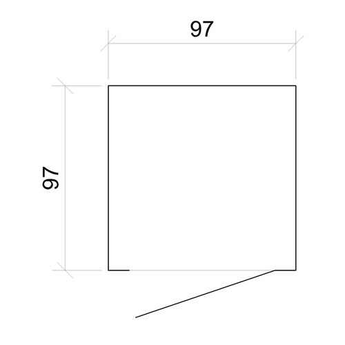 Cache Poubelle En Bois à Porte Verrouillables - M606-1 - 97cm X 97cm X H137cm