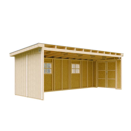 M941b Abri De Jardin Qualité Premium 14,3 M² - H231x248x648 Cm