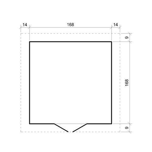 Abri De Jardin En Bois Avec Sol Traité - M320+m320g - I186xl196xh218 Cm/ 2,82 M2