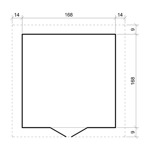 Abri De Jardin En Bois Avec Sol Traité - M320+m320g - I186xl196xh218 Cm/ 2,82 M2