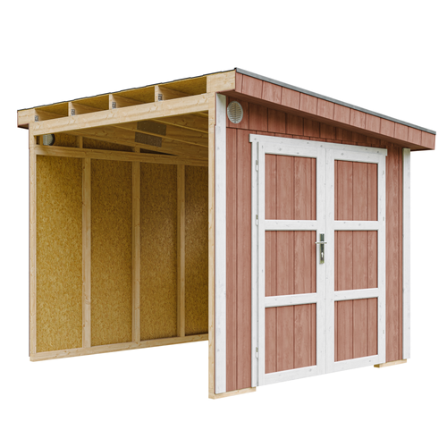 M938b-redwood Red Abri De Jardin Qualité Premium 5,9 M² - H231x248x294 Cm