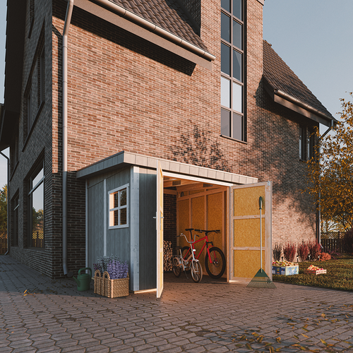 M938b-tundra Grey Abri De Jardin Qualité Premium 5,9 M² - H231x248x294 Cm