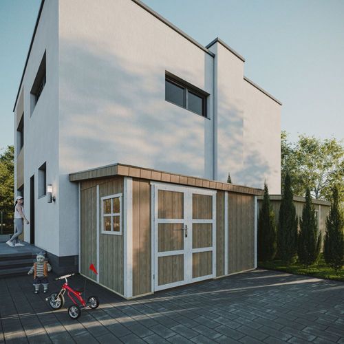 M939b-terra Brown Abri De Jardin Qualité Premium 8,68 M² - H231x248x412 Cm