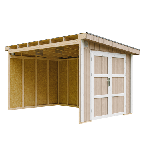 M939b-terra Brown Abri De Jardin Qualité Premium 8,68 M² - H231x248x412 Cm