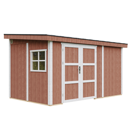 M939b-redwood Red Abri De Jardin Qualité Premium 8,68 M² - H231x248x412 Cm