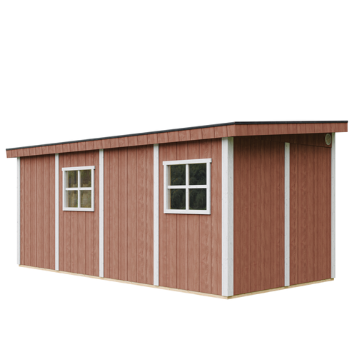 M940b-redwood Red Abri De Jardin Qualité Premium 11,47 M² - H231x248x530 Cm