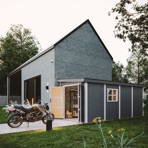 M940b-tundra Grey Abri De Jardin Qualité Premium 11,47 M² - H231x248x530 Cm