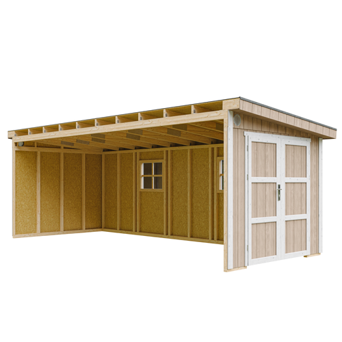 M941b-terra Brown Abri De Jardin Qualité Premium 14,3 M² - H231x248x648 Cm