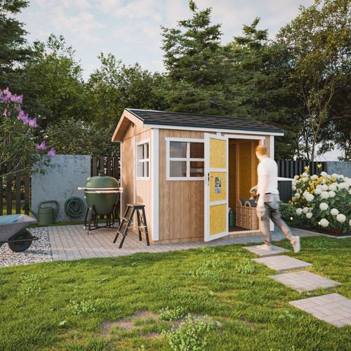 M913-harvest Honey Abri De Jardin Qualité Premium 5,9 M² - H252x250x294 Cm