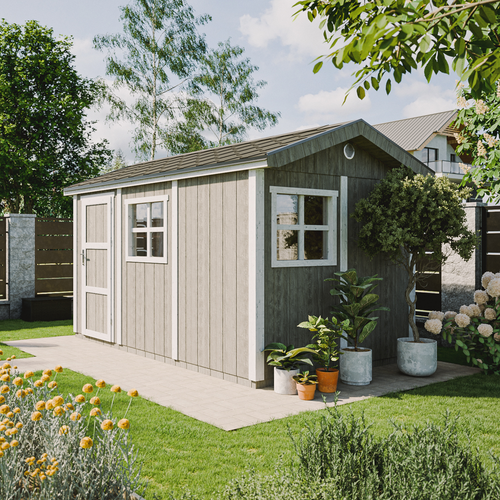 M914-harvest Honey Abri De Jardin Qualité Premium 8,68 M² - H252x250x412 Cm