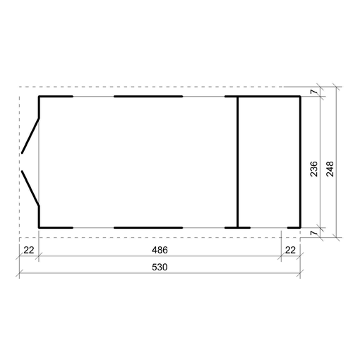 M915c-tundra Grey Abri De Jardin Qualité Premium 11,47 M² - H252x250x530 Cm