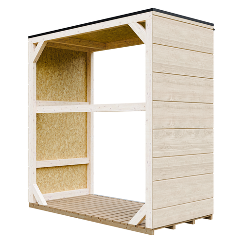 M980-1-harvest Honey Abri à Bûches Extérieur 1,14 M² - 75 X 153 X H159 Cm