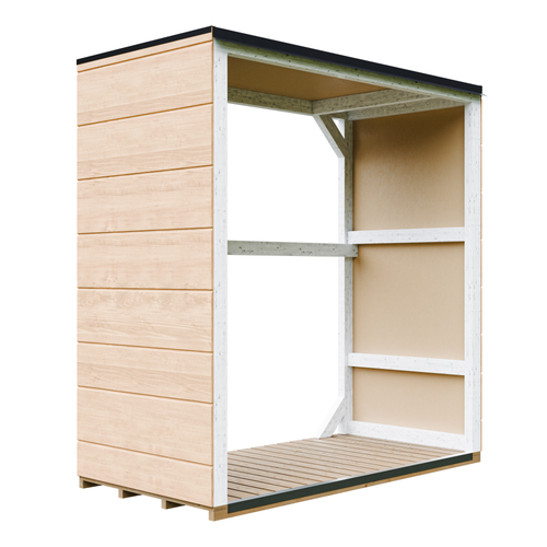 M980-1-harvest Honey Abri à Bûches Extérieur 1,14 M² - 75 X 153 X H159 Cm