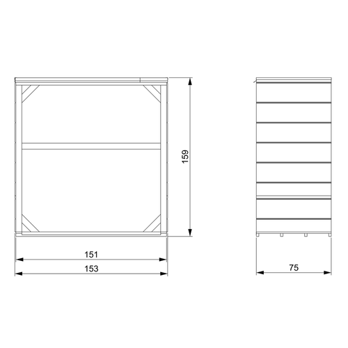 M980-1-tundra Cavern Abri à Bûches Extérieur 1,14 M² - 75 X 153 X H159 Cm