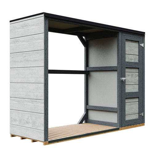 M981 - Tundra Cavern Abri à Bûches Extérieur - 75 X 217 X H159 Cm - 1,09 M² + 0.53 M²