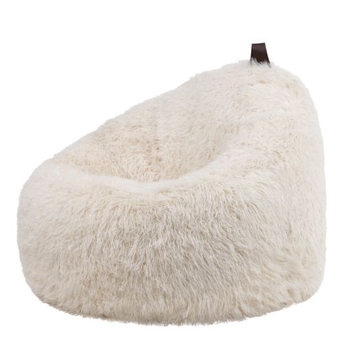 Pouf Cocoon Fausse Fourrure Beige Natural, Chambre, Salon, 87 X 95cm