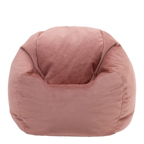 Pouf Fauteuil Poire Enfant Velours Doux Rose, Chambre, Salon, Jardin 55 X 53cm