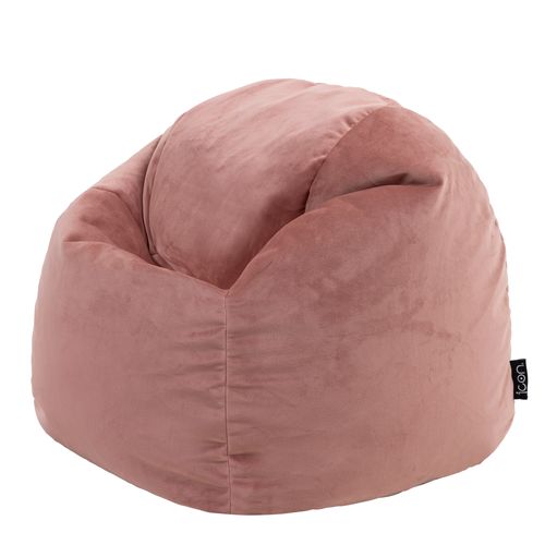 Pouf Fauteuil Poire Enfant Velours Doux Rose, Chambre, Salon, Jardin 55 X 53cm