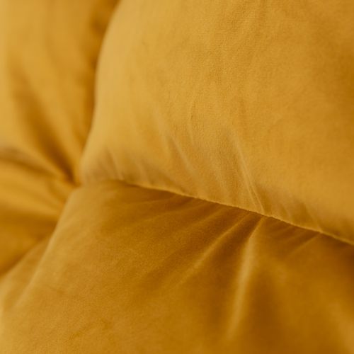 Pouf Modulable Sofa Icon Velours, 2 Pièces, Jaune Ocre - Collection Dolce