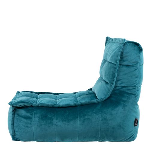 Pouf Modulable Sofa Icon Velours, 2 Pièces, Vert Canard - Collection Dolce