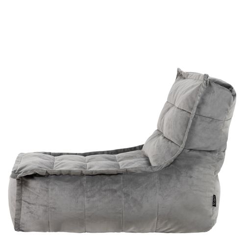Pouf Modulable Sofa Icon Velours, 2 Pièces, Gris Anthracite - Collection Dolce