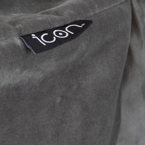 Pouf Modulable Sofa Icon Velours, 2 Pièces, Gris Anthracite - Collection Dolce