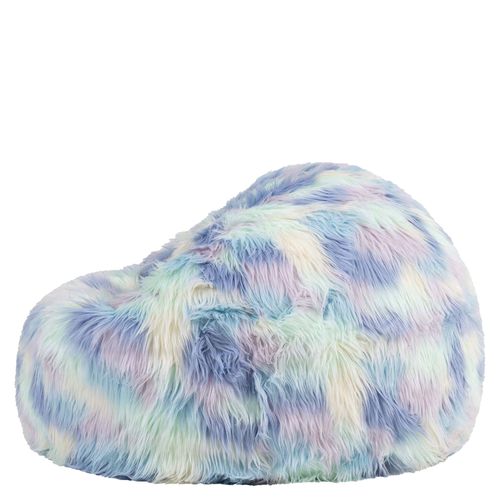 Pouf Poire Icon Fausse Fourrure Licorne, Salon, Chambre, 85 X 85cm