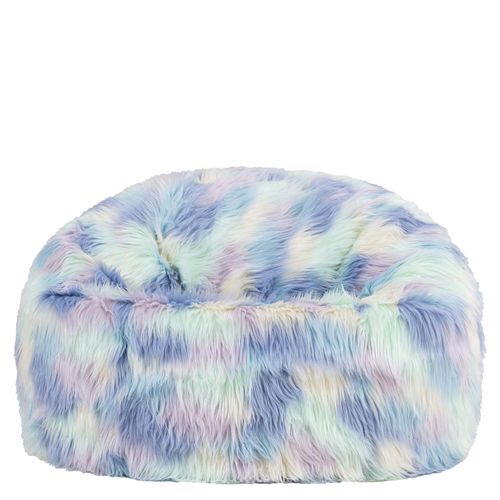 Pouf Poire Icon Fausse Fourrure Licorne, Salon, Chambre, 85 X 85cm