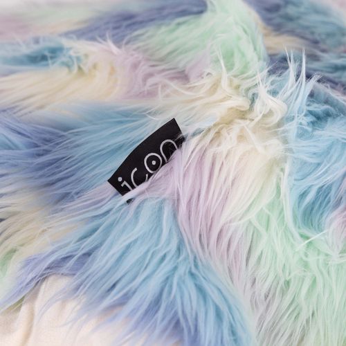 Pouf Poire Icon Fausse Fourrure Licorne, Salon, Chambre, 85 X 85cm