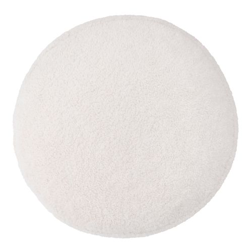 Pouf Iggy En Molleton Bouclette Crème 55 X 55cm