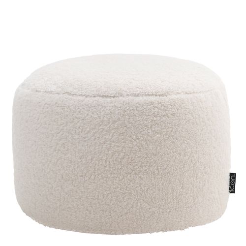 Pouf Iggy En Molleton Bouclette Crème 55 X 55cm