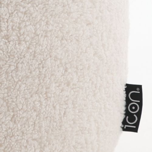 Pouf Iggy En Molleton Bouclette Crème 55 X 55cm