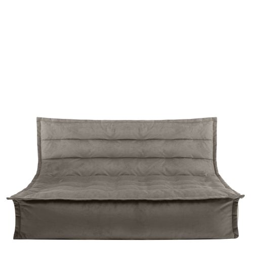Pouf Canapé De Sol Kota Velours Gris Anthracite 140 X 100cm