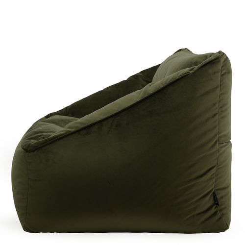 Pouf Fauteuil Natalia Velours Vert Olive, Salon, Chambre, 100 X 88cm