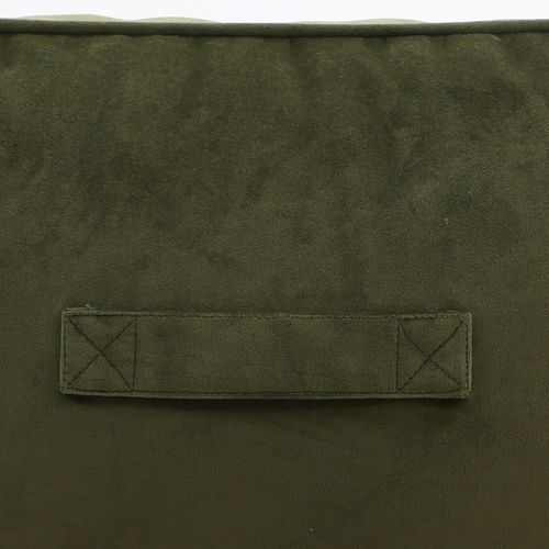 Pouf Fauteuil Natalia Velours Vert Olive, Salon, Chambre, 100 X 88cm