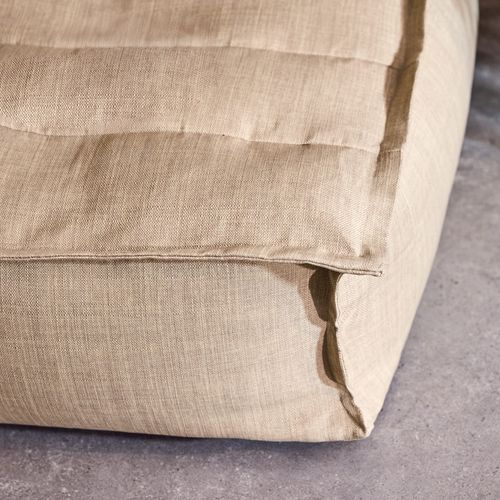 Pouf Chauffeuse Dolce Intérieur Et Extérieur Beige 75 X 96 X 75 Cm
