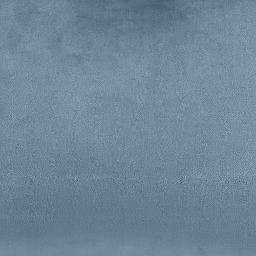 Pouf Fauteuil Sirena Avec Repose-pied Velours Bleu Minéral, Salon, 77 X 74cm