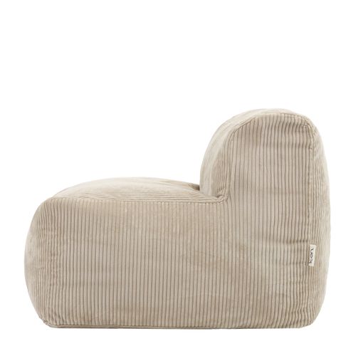Module D'assise Sans Accoudoirs En Velours Côtelé Beige Zen