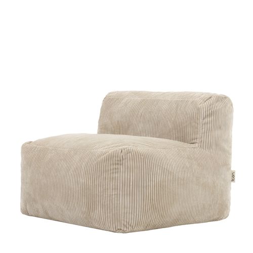 Module D'assise Sans Accoudoirs En Velours Côtelé Beige Zen