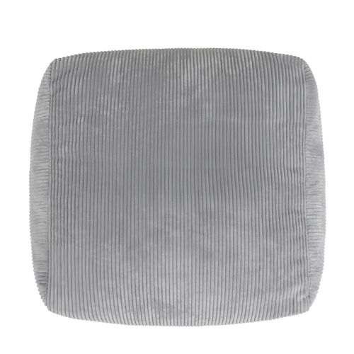 Pouf Modulable En Velours Côtelé Gris Zen