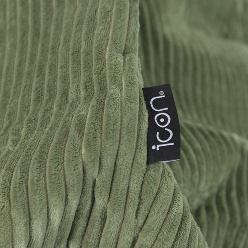 Pouf Poire Classique Kingston En Velours Côtelé Vert Sauge 85x85x50cm